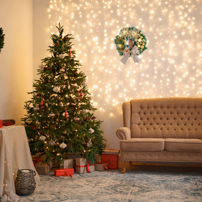 Christmas Wreath with Nativity and LED Lights