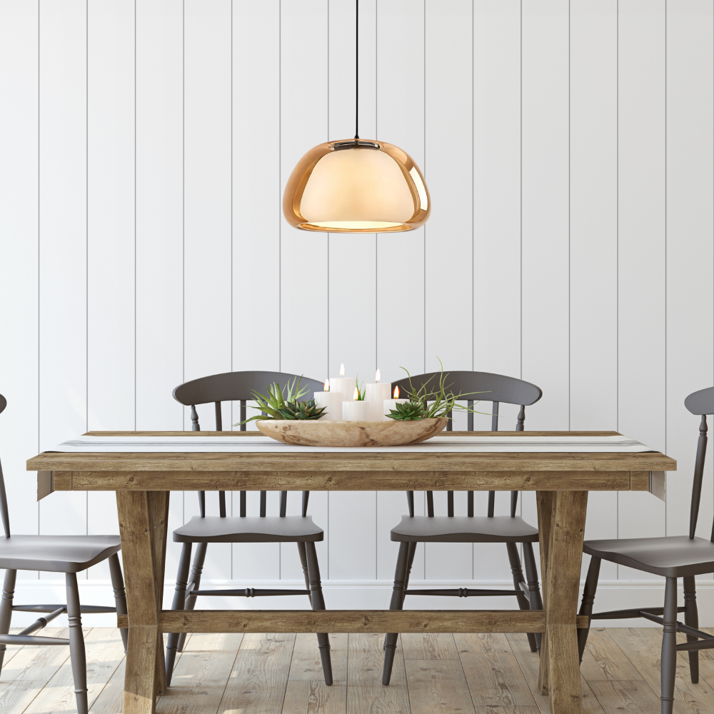 Modern Glass Dome Pendant Light