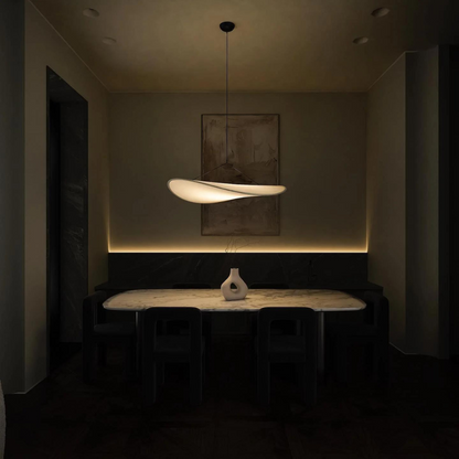Modern Japandi Silk Hanging Pendant Light