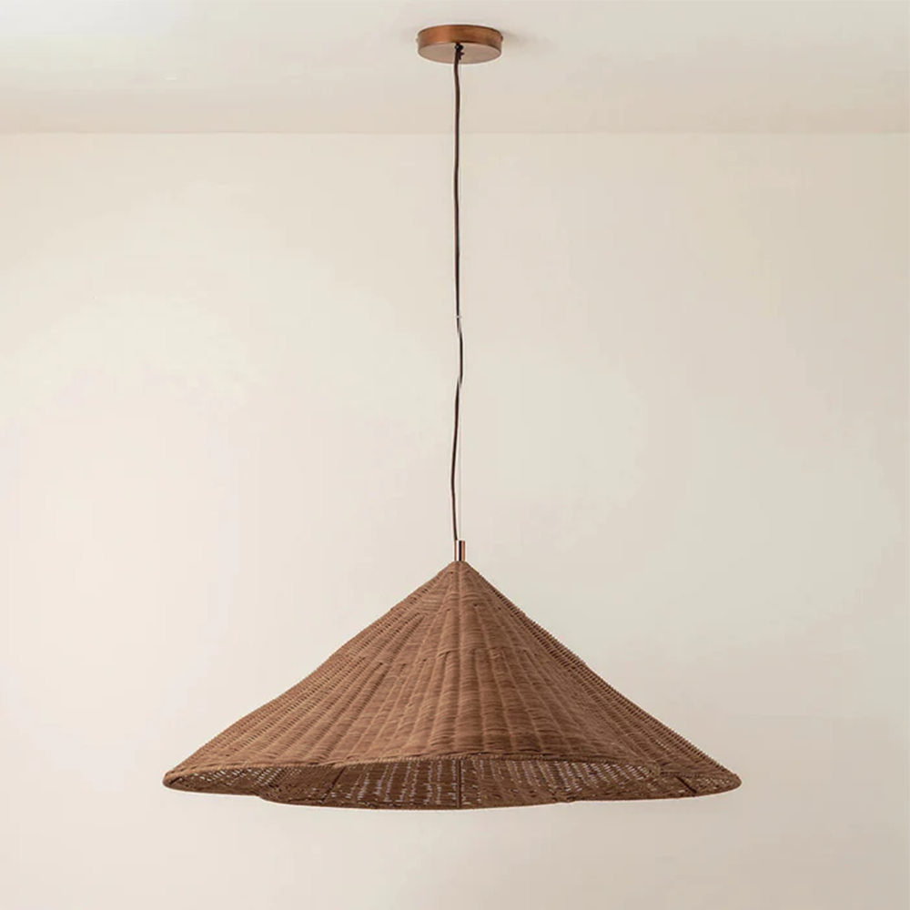 Pendant Light Rustic Rattan Woven Ceiling Lamp