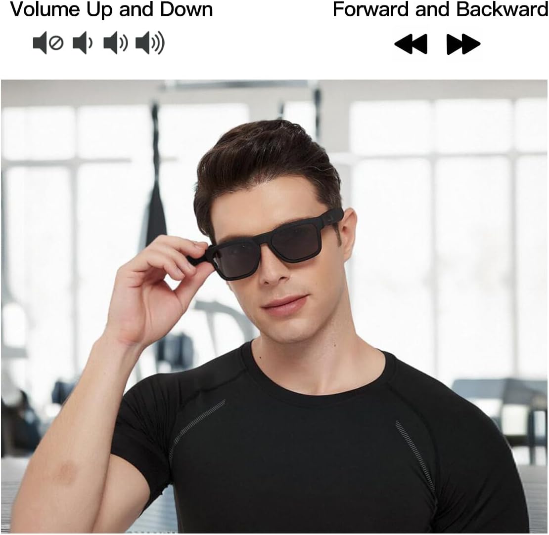 Smart Sunglasses – Bluetooth Open-Ear Speaker, Voice Control & UV400 Polarized Lenses
