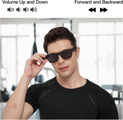 Smart Sunglasses – Bluetooth Open-Ear Speaker, Voice Control & UV400 Polarized Lenses