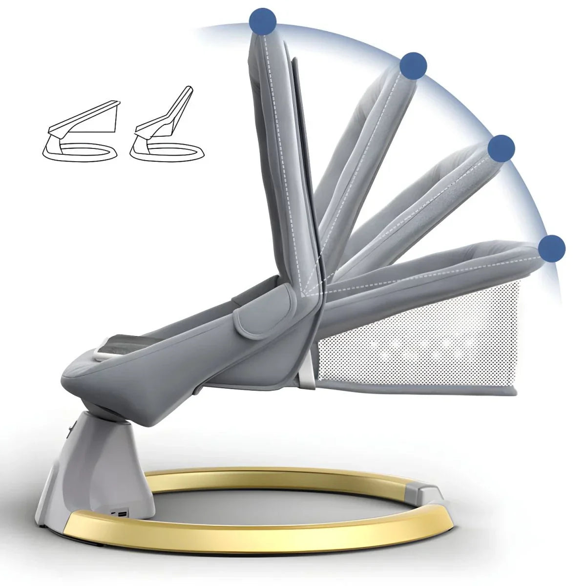 LullaDream™ Electric Baby Rocking Bassinet-TotsCove