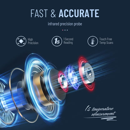 ThermaVue™ No-Contact Infrared Thermometer – Digital Temperature Reader with Fever Alert