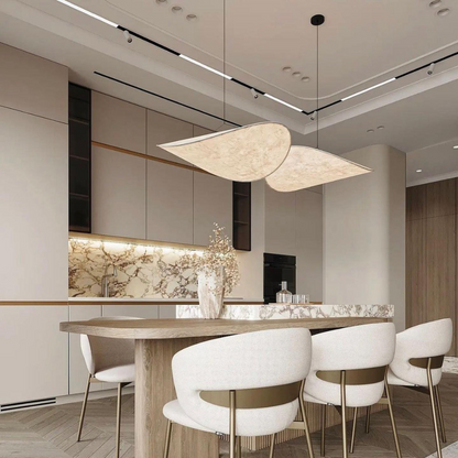Modern Japandi Silk Hanging Pendant Light
