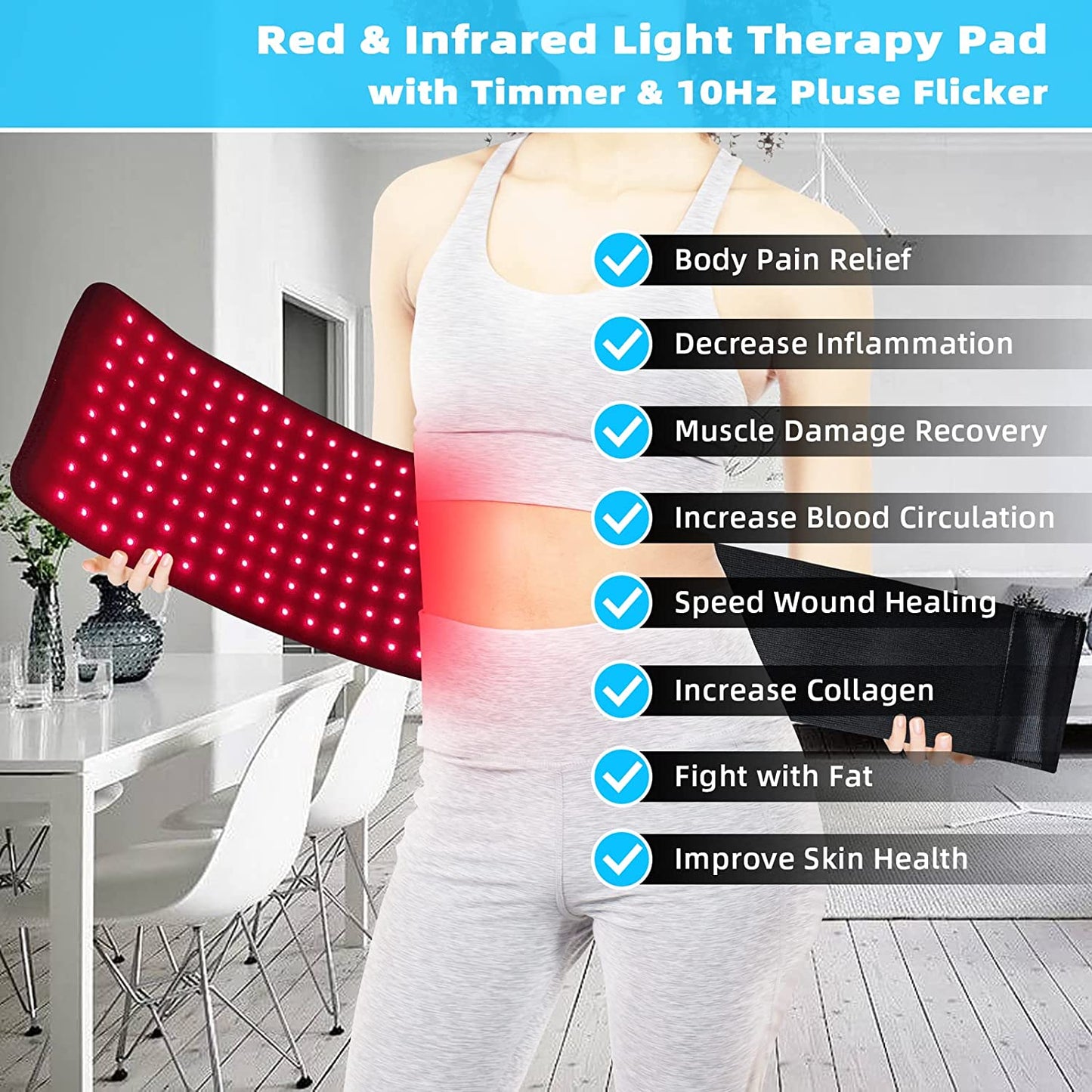 LumiThera™ Medical-Grade At-Home Infrared Light Therapy Pad Belt For Pain Relief