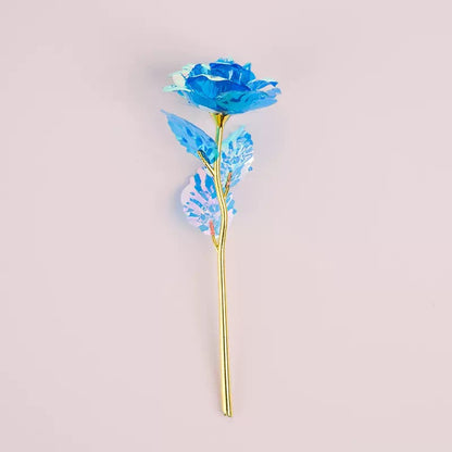 10pcs Galaxy Rose Gold Foil Roses – Artificial Crystal Flowers Romantic Gift for Her