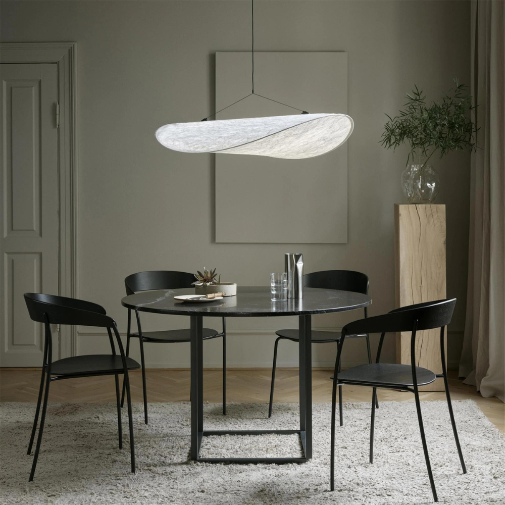 Modern Japandi Silk Hanging Pendant Light