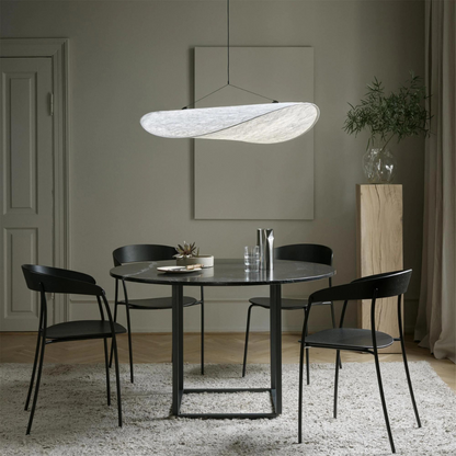 Modern Japandi Silk Hanging Pendant Light