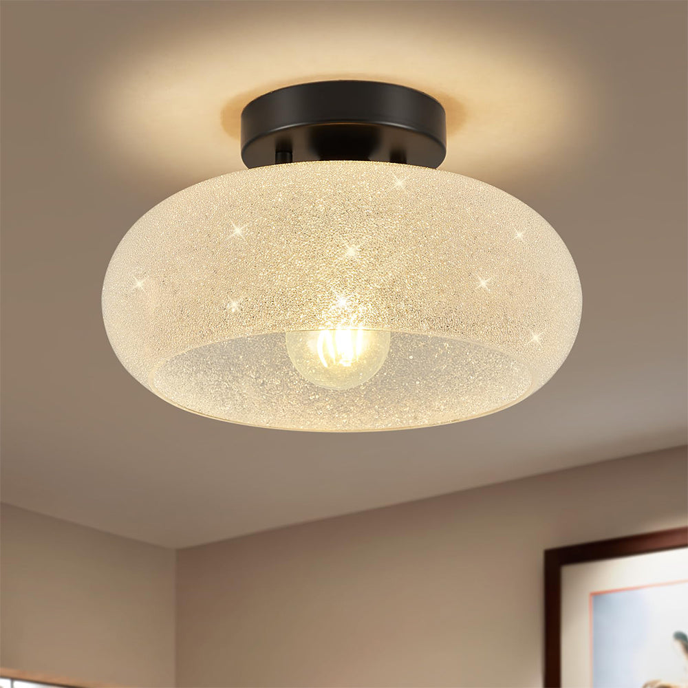 Ceiling Light Glass Modern Semi Flush Fixture