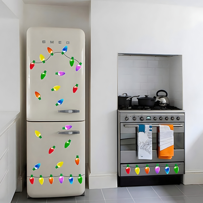 Christmas Car Magnet Lights Reflective Holiday Decoration Set