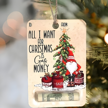 Christmas Money Holder Wooden Gift Card Ornament Decoration