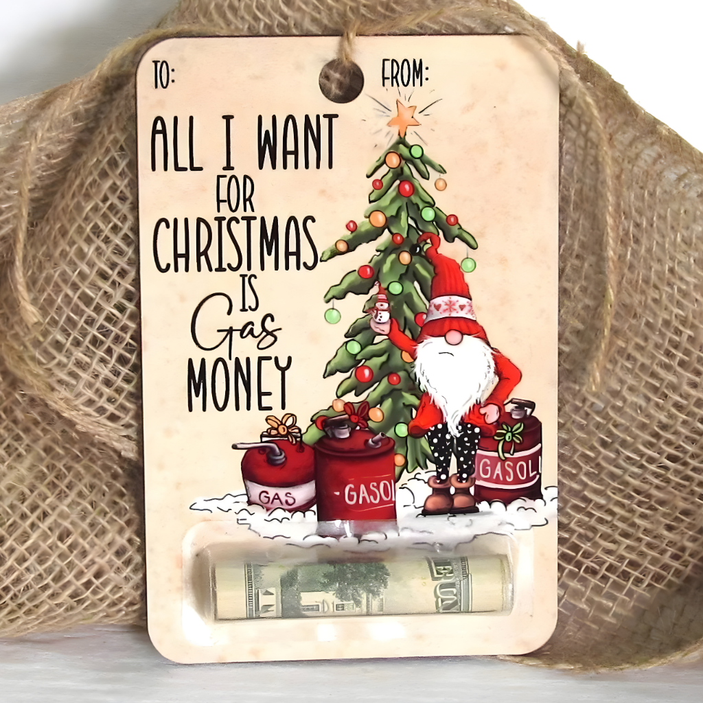 Christmas Money Holder Wooden Gift Card Ornament Decoration