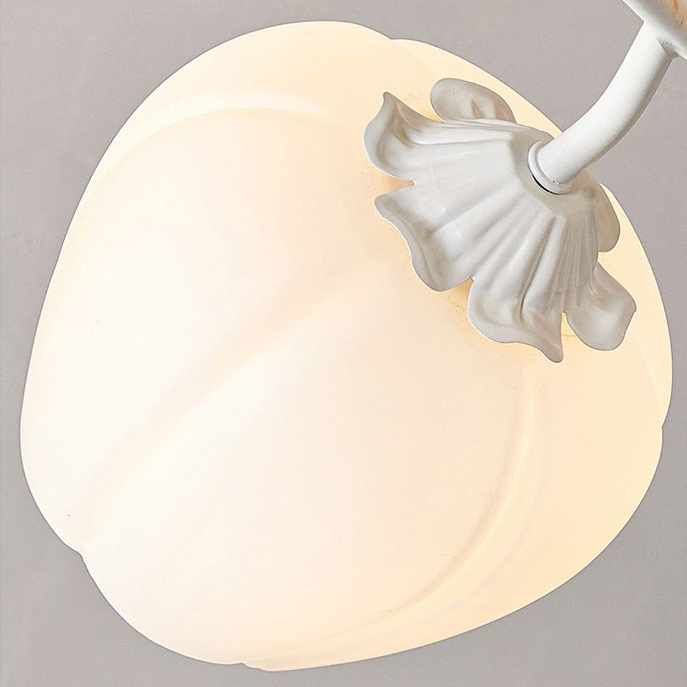 Ceiling Light with Floral Glass Shade Design