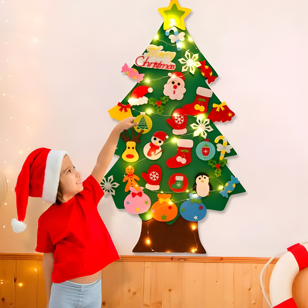 Felt Christmas Tree Wall Decor DIY Hanging Kit