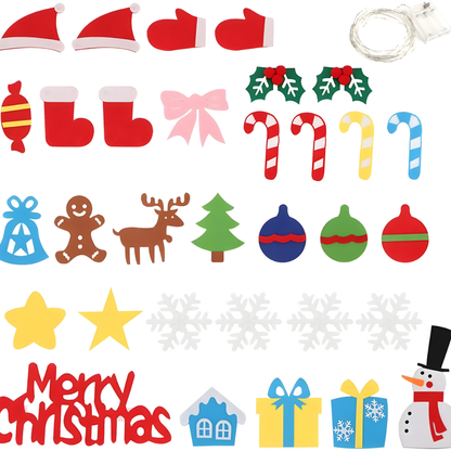 Felt Christmas Tree Wall Decor DIY Hanging Kit