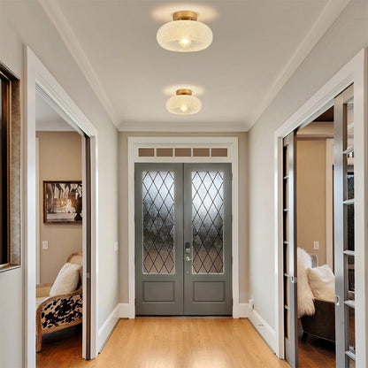 Ceiling Light Glass Modern Semi Flush Fixture