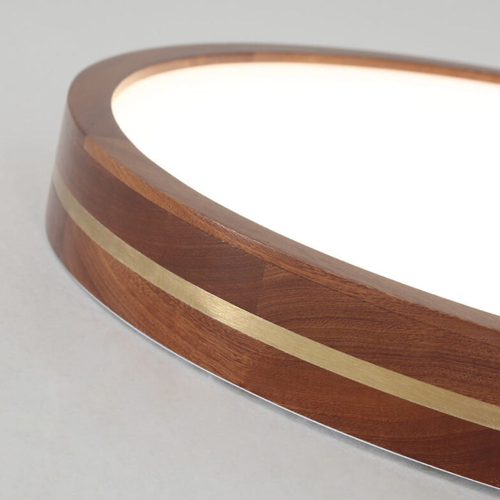 Ceiling Light Wooden LED Flush Mount Lamp