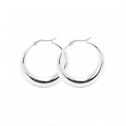 Moon Hoop Earrings
