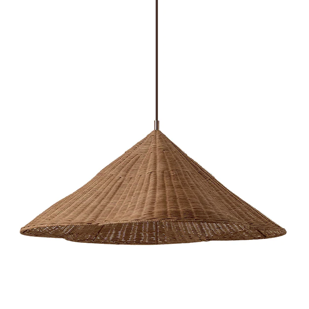 Pendant Light Rustic Rattan Woven Ceiling Lamp