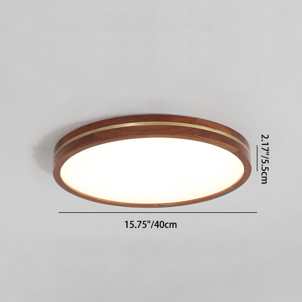 Ceiling Light Wooden LED Flush Mount Lamp