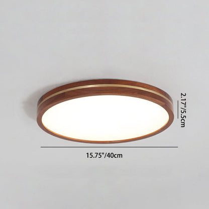 Ceiling Light Wooden LED Flush Mount Lamp