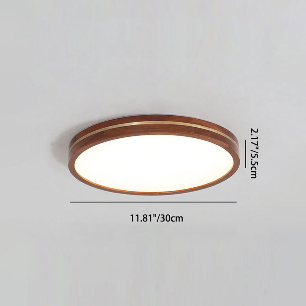Ceiling Light Wooden LED Flush Mount Lamp