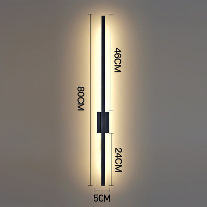 IronGlow™ Industrielle minimalistische lange LED-Wandleuchte – Zeitgenössische Wohnzimmerdekoration & Stilvolle Beleuchtung