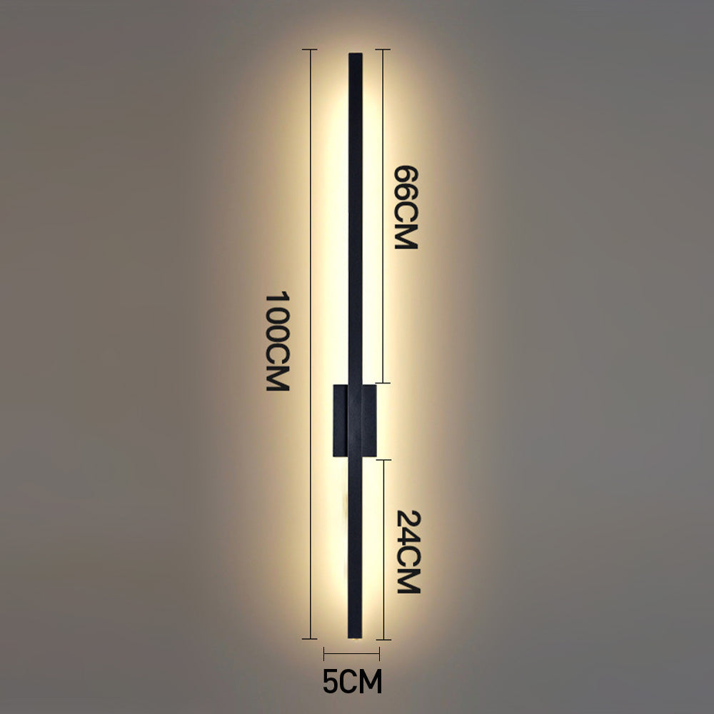 IronGlow™ Industrielle minimalistische lange LED-Wandleuchte – Zeitgenössische Wohnzimmerdekoration & Stilvolle Beleuchtung
