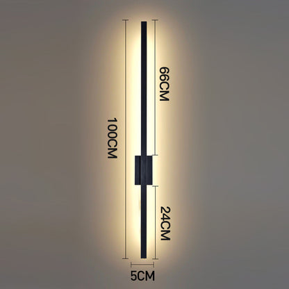 IronGlow™ Industrielle minimalistische lange LED-Wandleuchte – Zeitgenössische Wohnzimmerdekoration & Stilvolle Beleuchtung