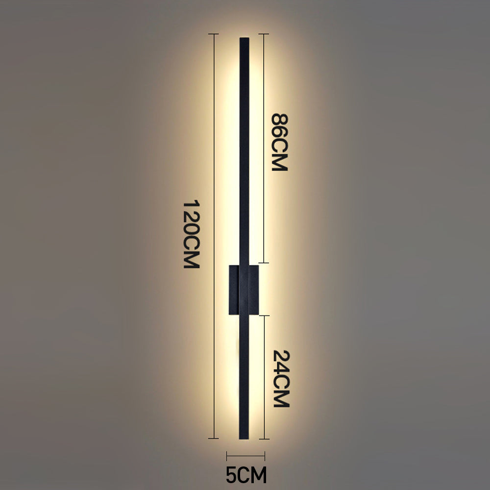 IronGlow™ Industrielle minimalistische lange LED-Wandleuchte – Zeitgenössische Wohnzimmerdekoration & Stilvolle Beleuchtung