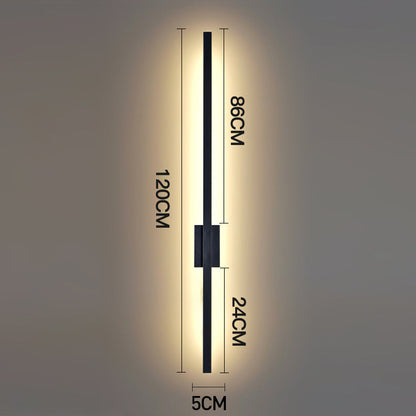 IronGlow™ Industrielle minimalistische lange LED-Wandleuchte – Zeitgenössische Wohnzimmerdekoration & Stilvolle Beleuchtung