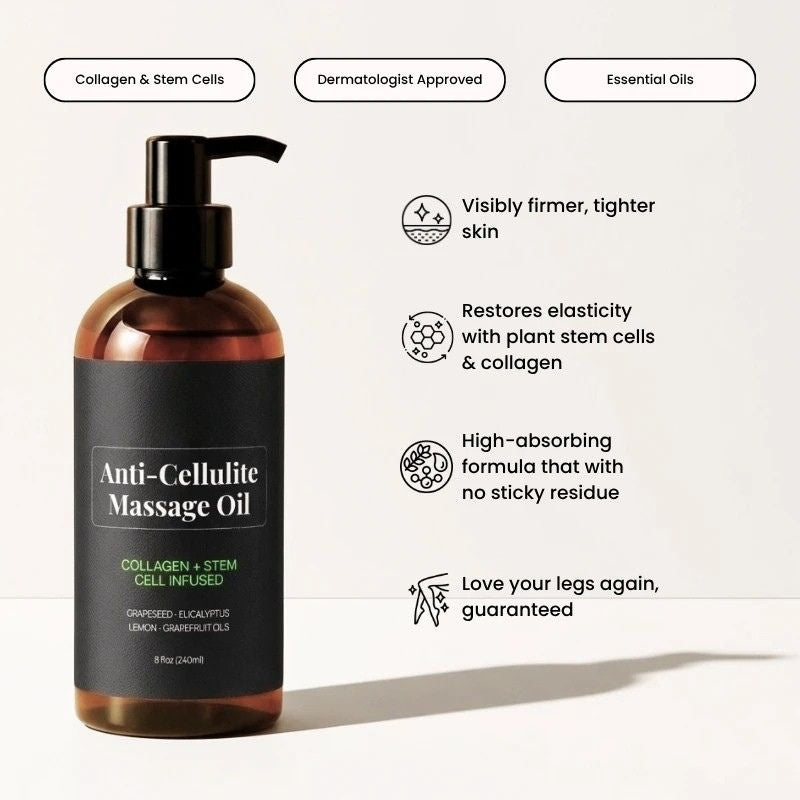 Anti Cellulite Massage Oil for Fat Reduction & Skin Smoothing