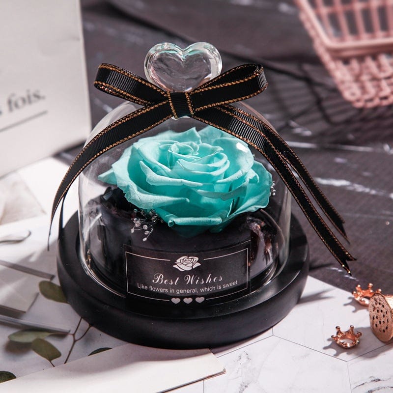 Eternal Dried Rose in Glass with LED Light – Romantic Valentine’s Day Gift