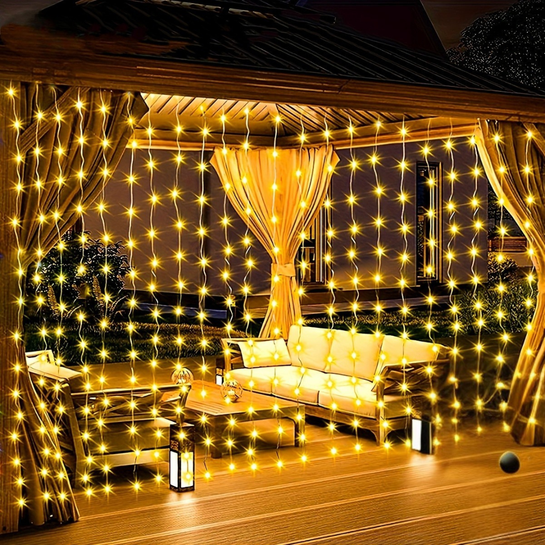 Fairy Lights Solar Powered Outdoor Curtain String