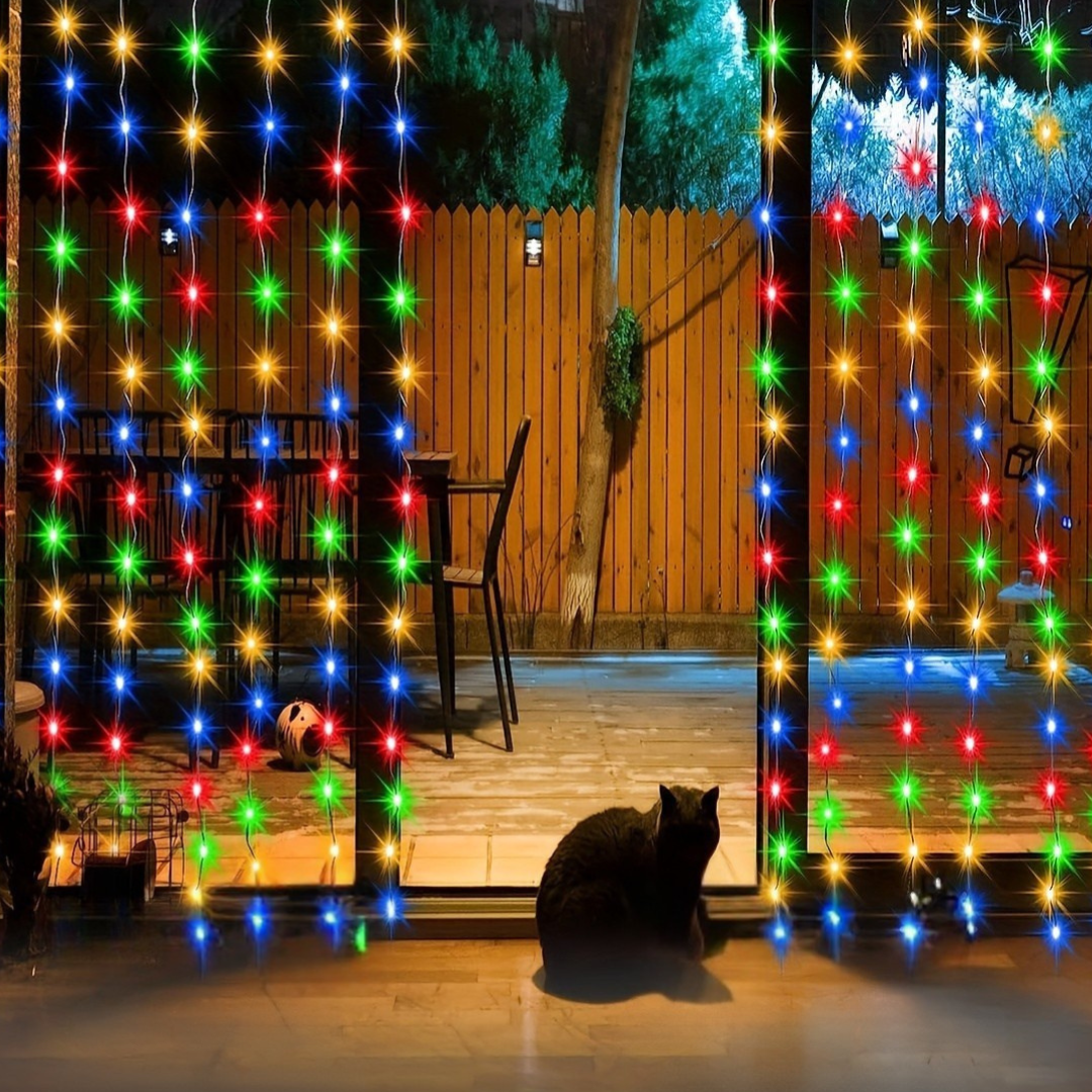 Fairy Lights Solar Powered Outdoor Curtain String