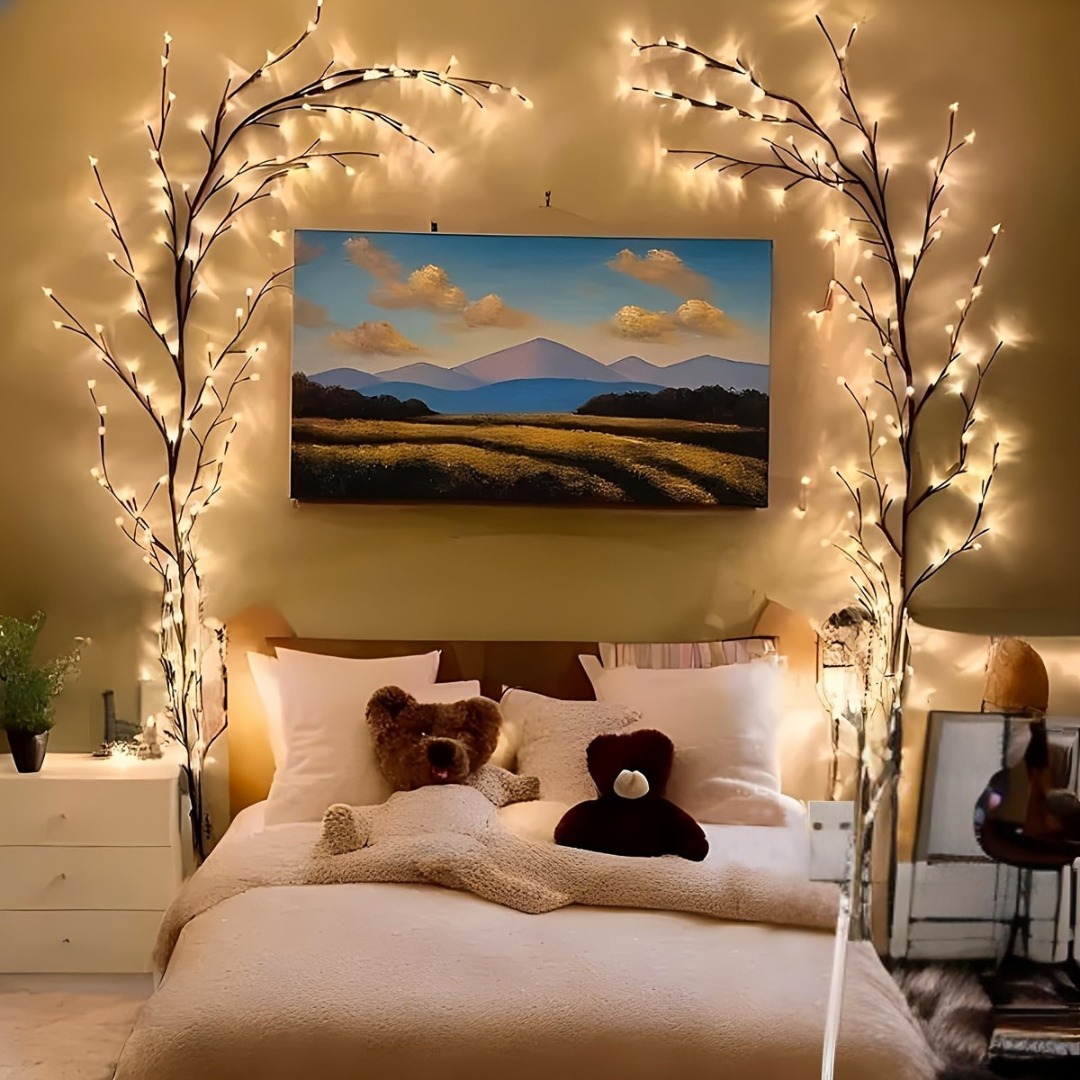 Wall Lights with LED Willow Branch Design