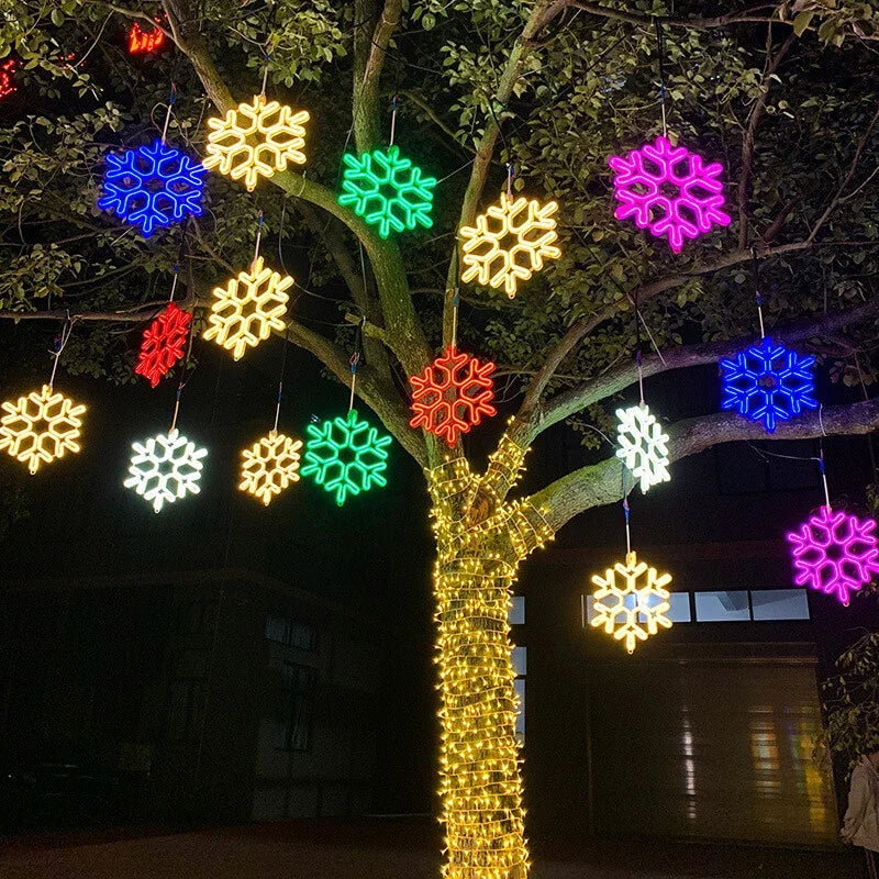 Christmas Decorations LED Outdoor Snowflake Lights