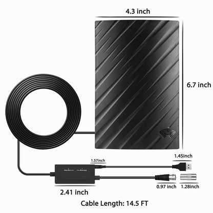 Ultra Long-Range Indoor 4K HDTV Digital Antenna – 600 Miles