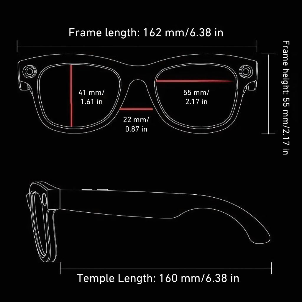 VisionPro Smart Camera Glasses – 1080p HD Hands-Free Recording