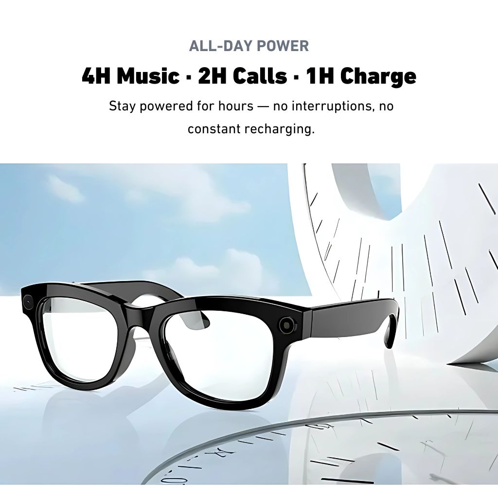 VisionPro Smart Camera Glasses – 1080p HD Hands-Free Recording