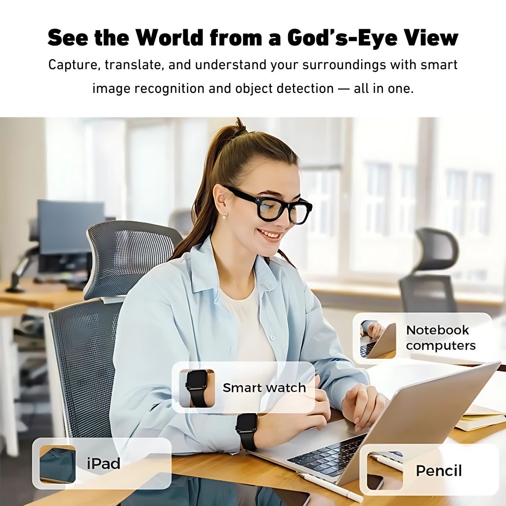 VisionPro Smart Camera Glasses – 1080p HD Hands-Free Recording