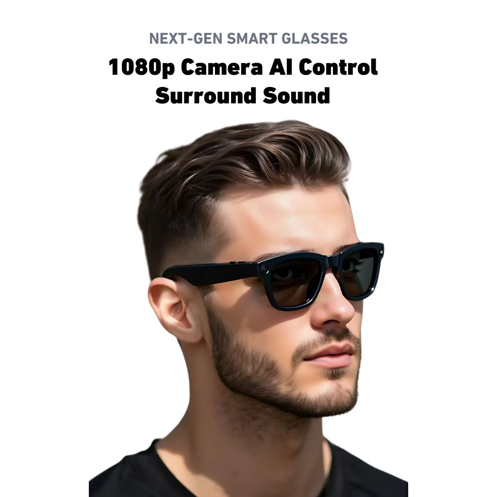 VisionPro Smart Camera Glasses – 1080p HD Hands-Free Recording