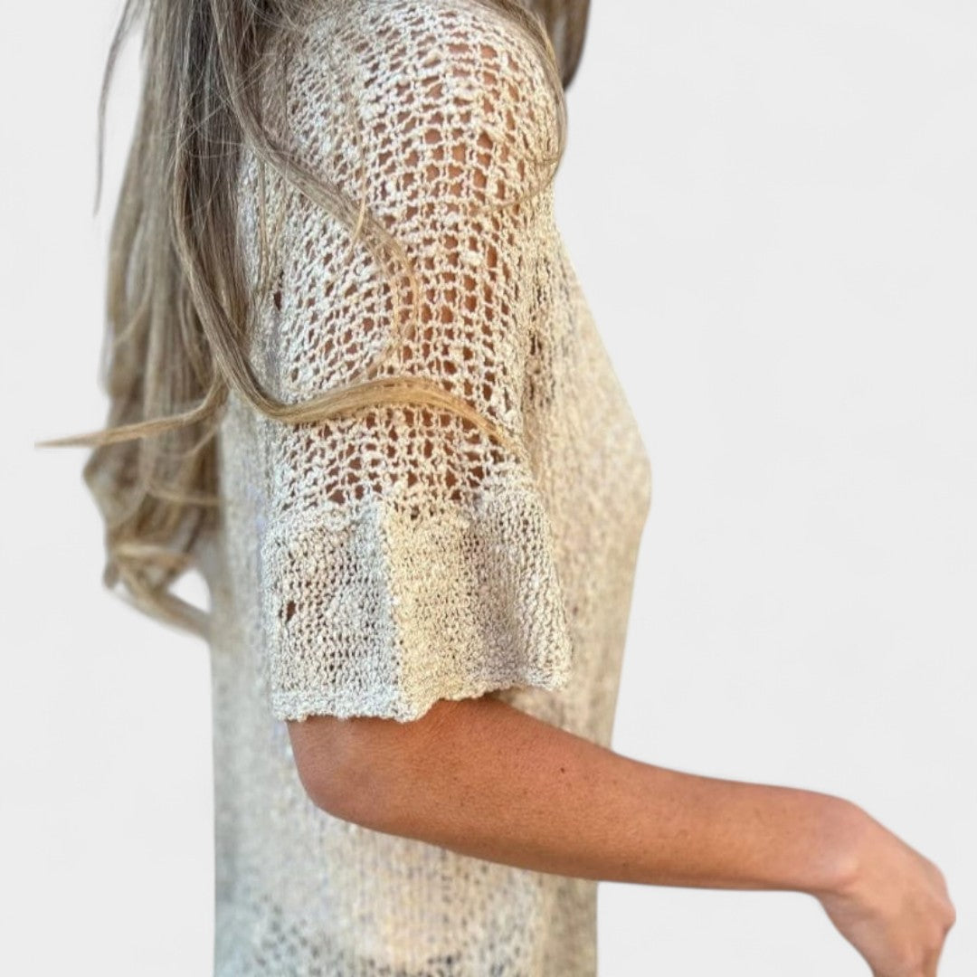 BreezeWeave Button Knit Cardigan