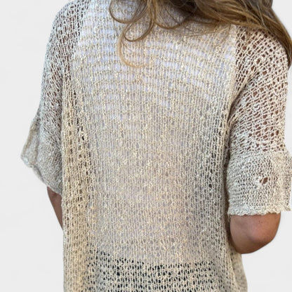 BreezeWeave Button Knit Cardigan