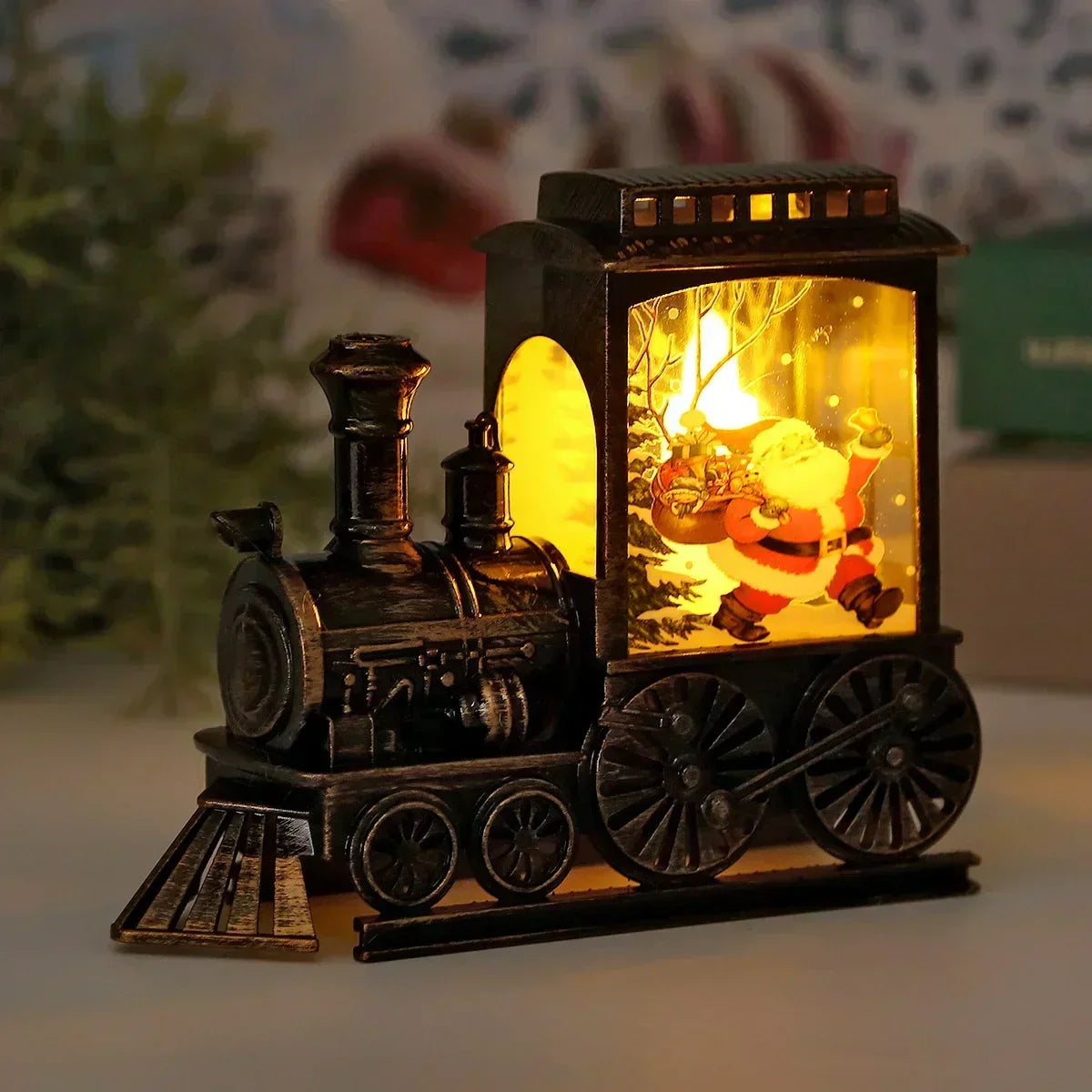 LED Lantern Vintage Train Light for Christmas