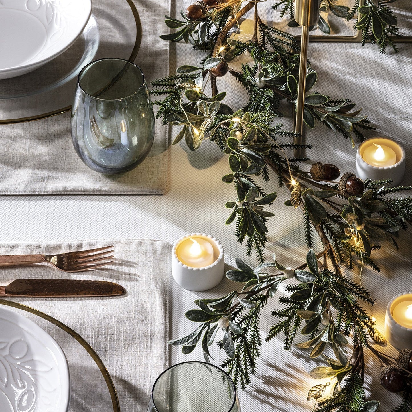 Christmas Decorations Gold Leaf String Lights