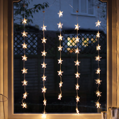 Christmas Decorations Star Curtain Lights