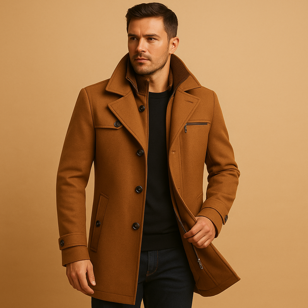 Men’s Waterproof Winter Jacket | Clean Design for Cold-Weather Wear