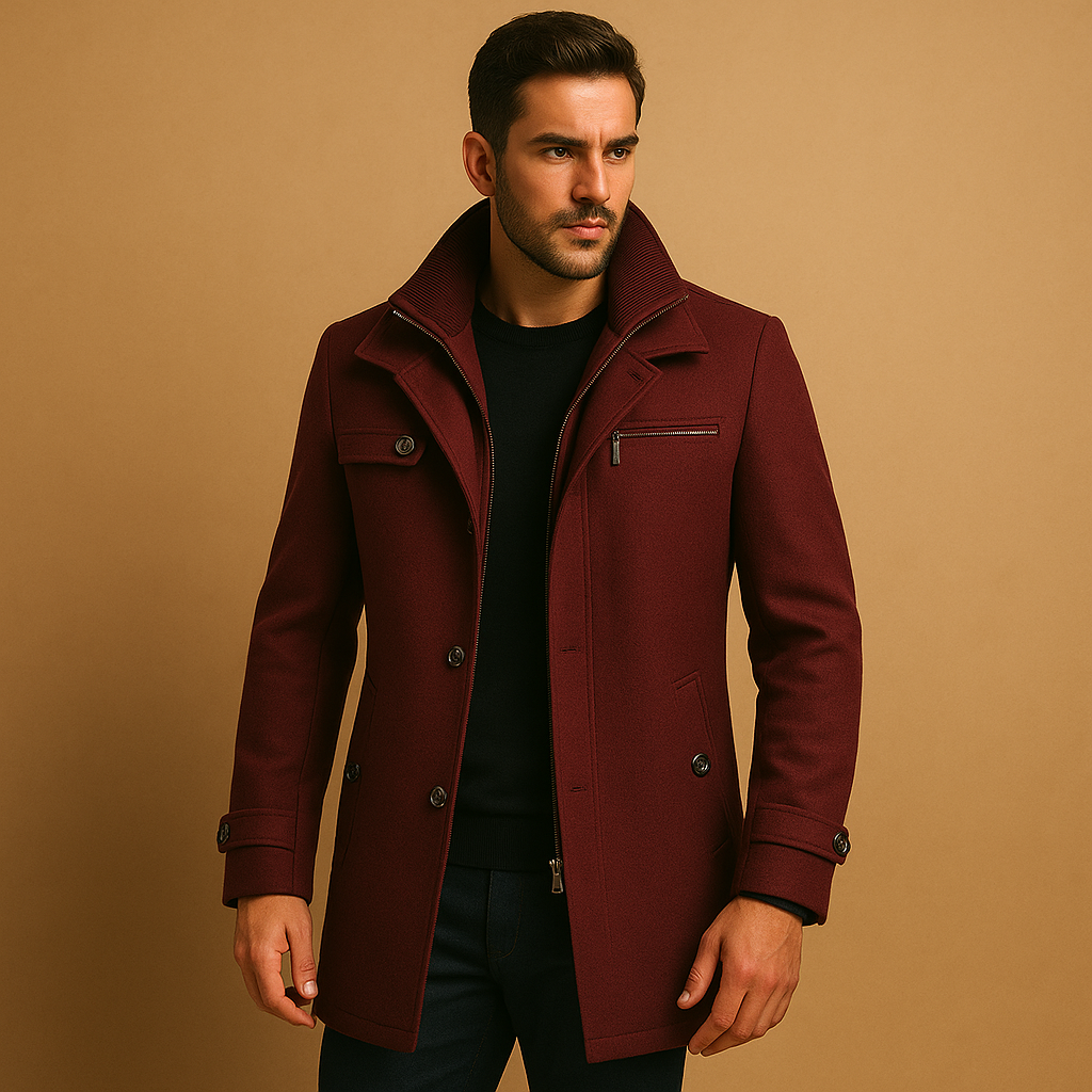 Men’s Waterproof Winter Jacket | Clean Design for Cold-Weather Wear